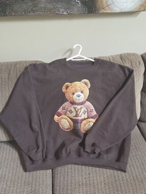 Brown Louis Vuitton Crew Neck